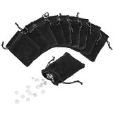 3 X 4 Black Velvet Sack Pouches Bags for Jewelry Gifts Event Supplies 50 Pouches By Super Z Outlet