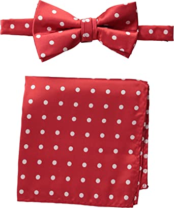 Stacy Adams Men's Satin Dot Bow Tie Set