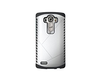 LG G4 Case, Cruzerlite Spartan Dual Protection Cases Compatible with LG G4 - Silver