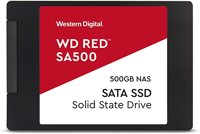 WD Red SA500 NAS 500GB 3D NAND Internal SSD - SATA III 6 GB/S, 2.5 Inch /7 mm, Up to 560 MB/S - WDS500G1R0A