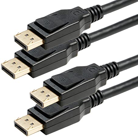 8K DisplayPort to DisplayPort 1.4 Cable, VESA Certified Display Port Cable 6ft 2-Pack, DP to DP Cable Cord with [1440P@144Hz, 1080P@240Hz, 4K@120Hz, 8K@60Hz] & HDR Support -Gold