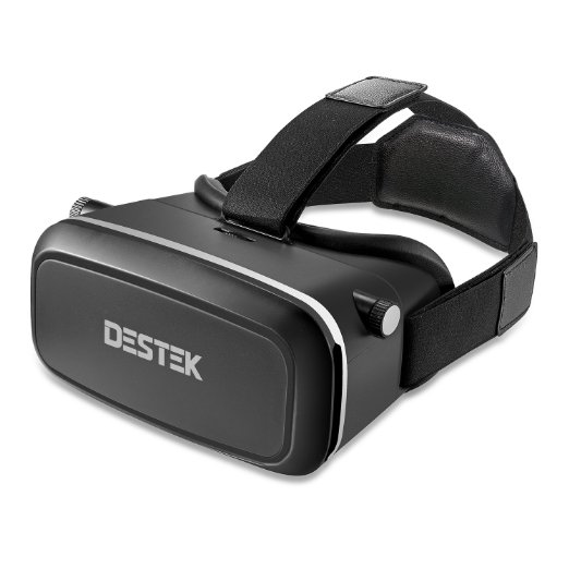 DESTEK V2 3D VR Virtual Reality Headset VR Glasses Pupil/Focal/Object Distance Adjustable with NFC for 360 Degree Viewing Immersive Videos/Movies/Games
