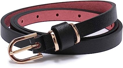 Set of Women’s Skinny Leather Belt Solid Color Waist or Hips Ornament 10 Sizes …