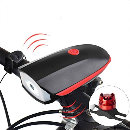 Bike Light Set with Horn Waterproof USB Rechargeable XPG LED Bicyle Headlight and Taillight