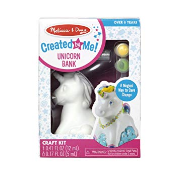 Melissa & Doug Created by Me! Unicorn Bank Craft Kit (Arts & Crafts, Painting & Decorating Keepsake)