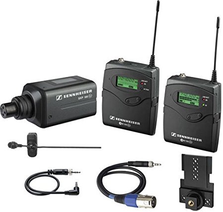 Sennheiser EW 100-ENG G2 Wireless Lavalier Microphone System, with BodyPack Transmitter,Plug-on Transmitter, Camera Receiver Included