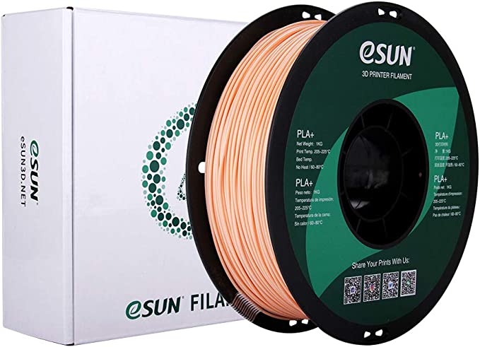 eSUN PLA Plus Filament 1.75mm, PLA Pro PLA  3D Printer Filament, Dimensional Accuracy  /- 0.03mm, 2.2 LBS (1KG) Spool 3D Printing Consumables for Most FDM 3D Printers, Beige