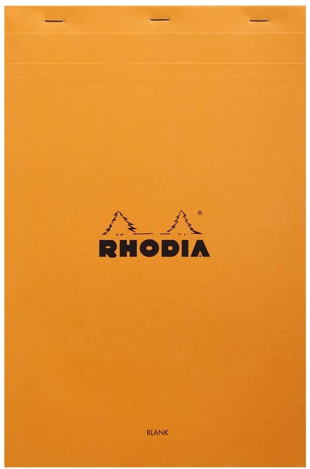 Rhodia Classic Staple Bound Blank Paper Pad 8.25 X 12.5 (N 19)
