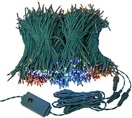 MULTI-SPARKING Christmas Tree Lights, 800LED Dual Color Twinkle Lights 471FT Length Total, Waterproof 9 Modes Timer Function for Xmax Tree with 6FT, 7FT or 9FT