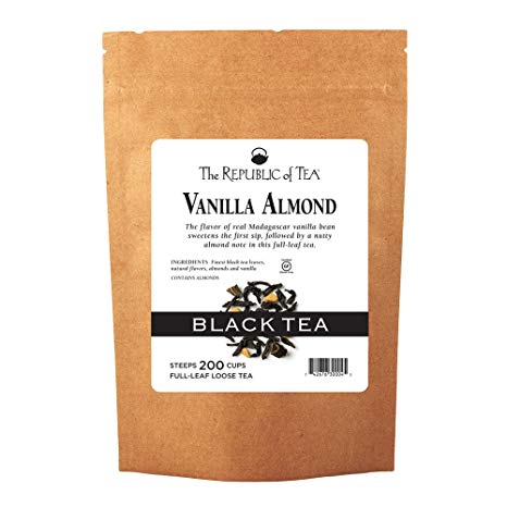 The Republic Of Tea Vanilla Almond Black Full-Leaf Tea, 1 Pound / 200 Cups