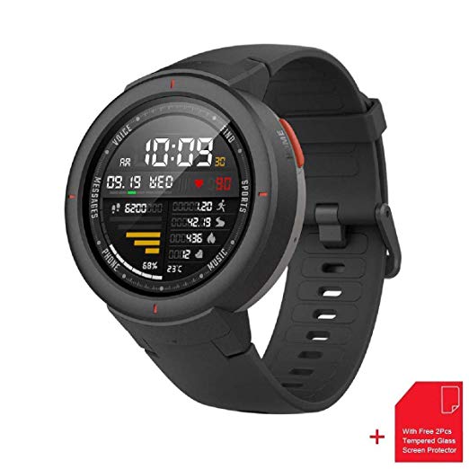 AMAZFIT Verge GPS Gloness Smart Watch/Fitness Smartwatch with 11 Sport Modes / 1.3 inch AMOLED Screen / 5 Days Battery Life/English Version (Grey)