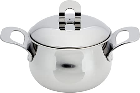 ExcelSteel Made in Italy 2 QT Stainless Stockpot W/Sandwiched Base