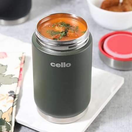 Cello Duro Supee Tuff Steel Vacuum Insulated Flask 600ml, Green | Hot and Cold Thermal Flask with Screw Lid | Double Walled Scratch Resistant DTP Coating Flask | Stainless Steel Thermos