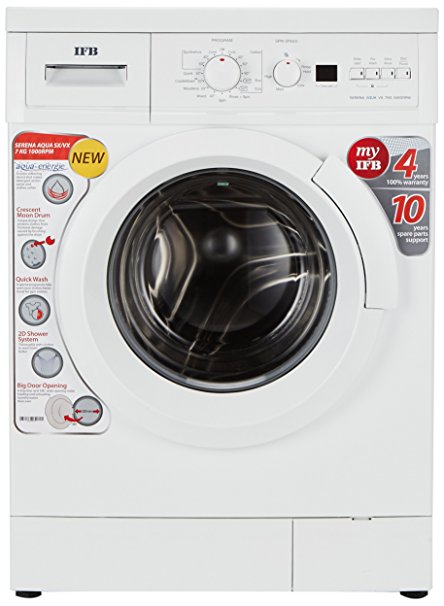 IFB 7 kg Fully-Automatic Front Loading Washing Machine (Serena Aqua VX LDT, White)