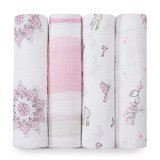 aden  anais Classic Muslin Swaddle Blanket For The Birds 4 Count