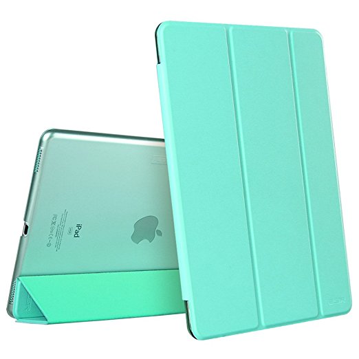 iPad Pro 12.9 Case [Launched 2015], ESR iPad Pro 12.9 Smart Case Cover Synthetic Leather Trifold and Translucent Frosted Back Magnetic Cover with Auto Wake & Sleep Function [Ultra Slim] [Light Weight] for Apple iPad Pro 2015 Edition /iPad 7th Generation (Mint Green)