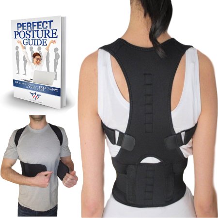 Thoracic Back Brace Support for Back Neck Shoulder Upper Back Pain Relief, Perfect Posture Corrector Strap for Cervical Spine (Extra Large)