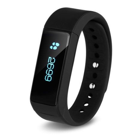 iWOWN Smart Bracelet i5plus IP65 Water Resistant Fitness Trackers with OLED Touch Screen, Bluetooth 4.0 Pedometer, Wristband, Sleep Monitor, Call/MSM Reminder for Android/ iOS Smartphone