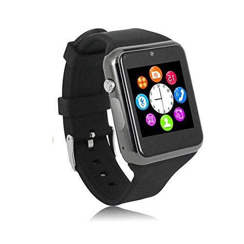 CNPGD® All-in-1 Smartwatch GSM Watch Cell Phone, with FM, MP3/4, Voice recorder (All Black)