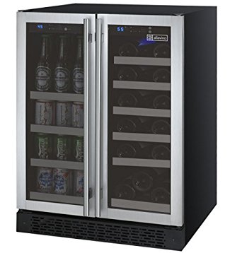Allavino VSWB-2SSFN - 2 Door Wine Refrigerator/Beverage Center - SS Doors with Towel Bar Handles