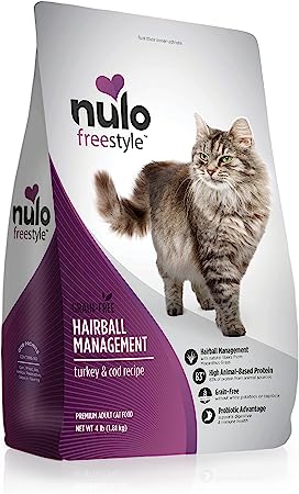 Nulo Freestyle Cat & Kitten Food, For Hairball Management, Premium Grain-Free Dry Small Bite Kibble, All Natural Animal Protein Recipe with BC30 Probiotic for Digestive Health Support