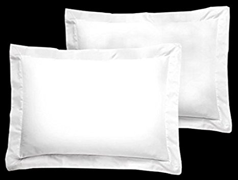 American Pillowcase White Pillow Shams Set of 2 - Luxury 300 Thread Count 100% Egyptian Cotton (2 Pack, Boudoir 12 x 16)