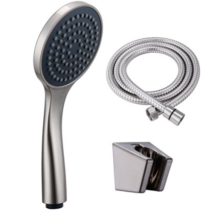 KES LP105-2 Single-Function Water Saving Handheld Shower Heads With Hose Bracket, Brushed Nickel