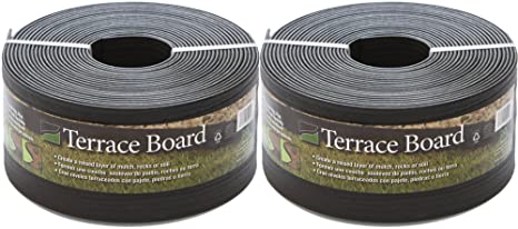 5" Black Terrace Board, 40' with 10 Stakes, 2-Pack