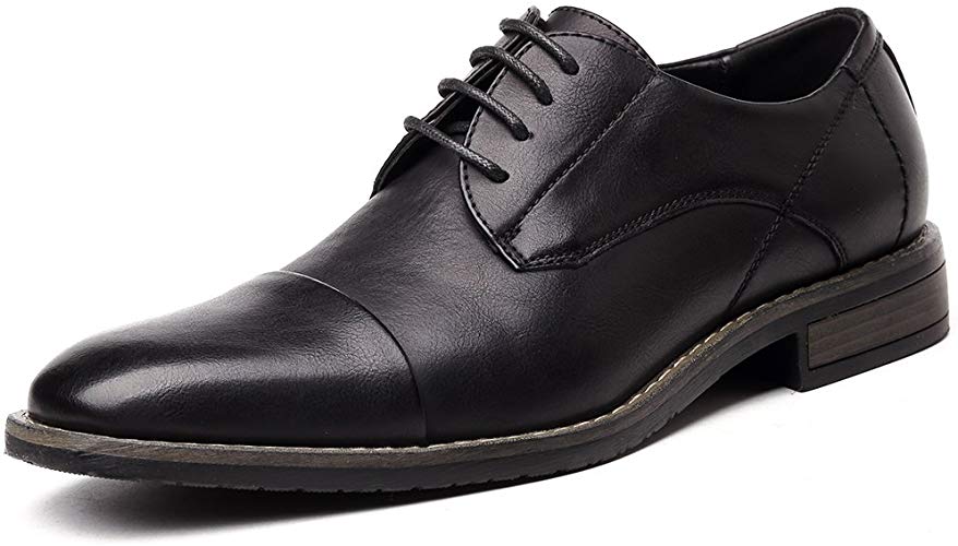 OUOUVALLEY Men's Classic Modern Oxford Wingtip Lace Dress Shoes