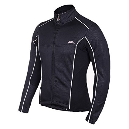 DuShow Men Winter Windproof Warm Fleece Cycling Jersey Bike Clothing Thicker Mountain Bicycle Jacket