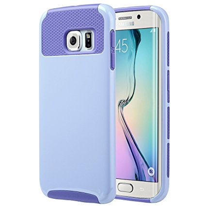 Galaxy S6 Edge Case, ULAK 2 in 1 Hybrid Dual Layer Protective Slim Fit Case Cover for Samsung Galaxy S6 Edge (5.1" inch) 2015 Release - Purple Lilac