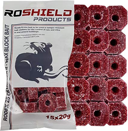 Roshield 3kg Wax Block Bait for Rat & Mouse Poison Control (Multipack Listing)