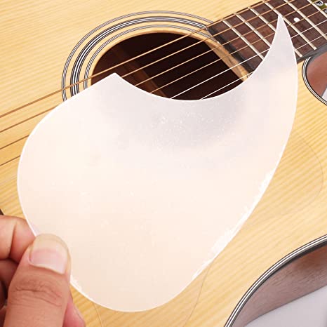 Mr.Power Transparent Acoustic Guitar Pickguard Droplets Or Bird Self-adhesive 41' Pick Guard PVC Protects Your Guitar Surface (Water Drop)