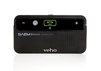 Veho VBC-001-BLK SAEM Handsfree Bluetooth Visor Speakerphone Car Kit for Smartphone Devices with Motion Sensor Power Save Function  compatible with iPhone  and all other Bluetooth enabled smartphones.
