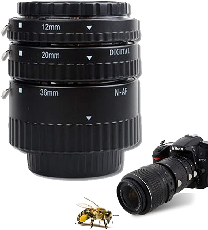 Meike Auto Focus Macro Extension Tube Set Metal Mount 12mm 20mm 36mm for Nikon AF AF-S DX FX SLR Cameras