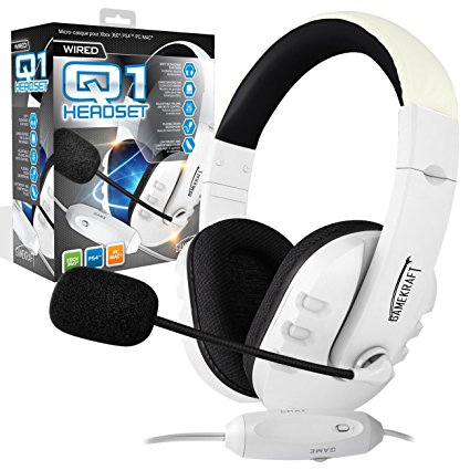 Gamekraft Q1 Headset for Xbox 360 / PS4 / PC / MAC (White/Black)