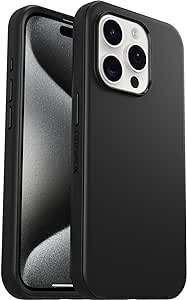 OtterBox Symmetry Case for iPhone 15 Pro, Shockproof, Drop proof, Protective Thin Case, 3x Tested to Military Standard, Black