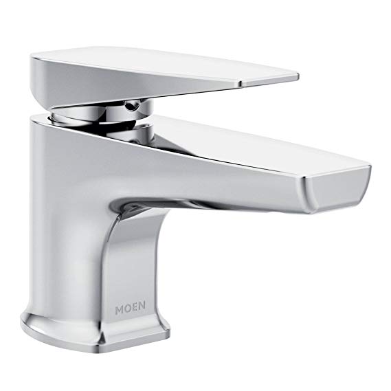 Moen S8001 Via One-Handle Low Arc Bathroom Faucet, Chrome