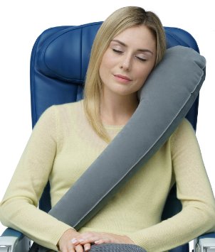 Travelrest - The Ultimate Travel Pillow / Neck Pillow - Ergonomic, Patented & Adjustable for Airplanes, Cars, Buses, Trains, Office Napping, Camping, Wheelchairs (Rolls Up Small)