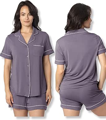 Kindred Bravely Clea Classic Short Sleeve Maternity & Nursing Pajama Set