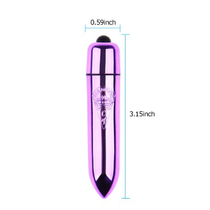 Vibrator, Oomph! Powerful Waterproof Single-speed Massager Mini Bullet Vibrator/vibes Female Masturbation Toy (Purple)