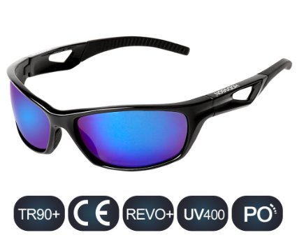 HODGSON Sports Polarized Sunglasses for Men or Women, UV400 Protection Unbreakable Sports Glasses for Cycling, Baseball Riding, Driving, Running, Golf and Other Outdoor Activities