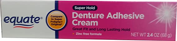 Equate Super Hold Denture Adhesive Cream Compare to Super Poligrip Original