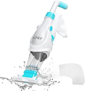 AIPER Pool Vacuum Cordless - Handheld Rechargeable Cleaner | 60 Min Run Time, Strong Suction for Pools, Hot Tubs, Spas - Pilot H1