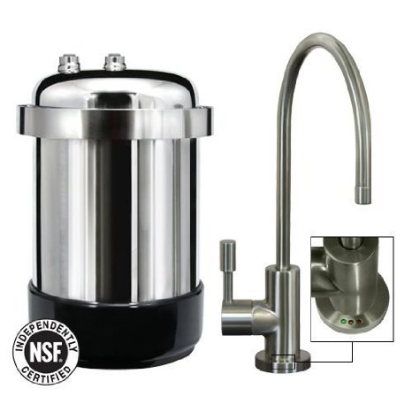 WaterChef U9000 Premium Under-Sink Water Filtration System Brushed Nickel Faucet