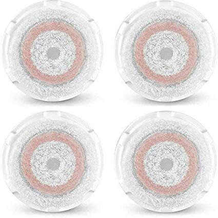 Korsmall Compatible Replacement Facial Cleansing Brush Heads, fits Mia, Mia2, Mia3 (Aria), SMART Profile, Alpha Fit, Pro, Plus and Radiance Cleansing Systems (4 Pack-Radiance Brush Head)