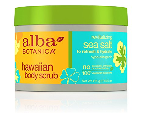 Alba Botanica Hawaiian, Sea Salt Body Scrub, 14.5 Ounce