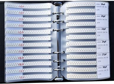 Yobett 0603 0.2pF-4.7uF 92 Values(50pcs/Value) 4600pcs Capacitor Kit All Series SMD Combo Sample Book SMT Pack Box Book RoHS