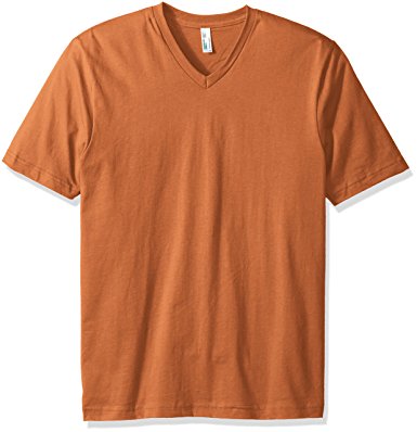 American Apparel Men's Organic Fine Jersey Short Sleeve Classic V-Neck T-Shirt