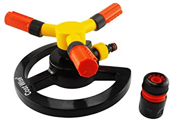 three arm multi-position rotating sprinkler with FREE HOSE CONNECTOR  free delivery